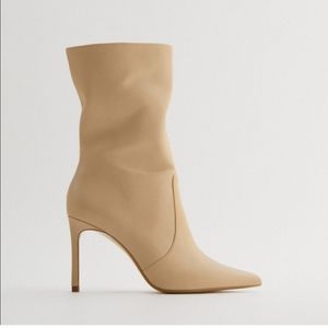 Zara Leather Tan Boots